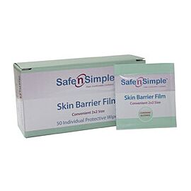Safe N Simple Ostomy Skin Barrier Film Wipe Packets - 2 in x 2 in