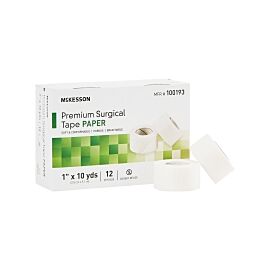 McKesson Paper Medical Tape, 1 Inch x 10 Yard, White