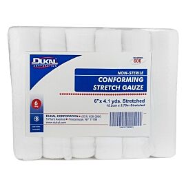 Dukal NonSterile Conforming Bandage, 6 Inch x 4-1/10 Yard