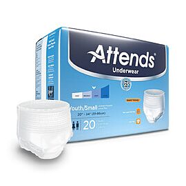 Attends Advanced Incontinence Underwear, Heavy Absorbency - Youth/Small