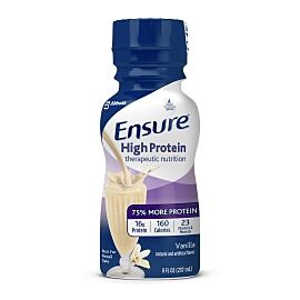 Ensure High Protein Oral Supplement, Ready-to-Use, Vanilla Flavor, 160 Cal, 8-oz Bottle