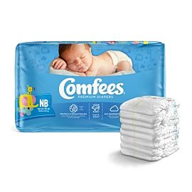 Attends Comfees Premium Baby Diapers, Unisex, Tab Closure, Newborn