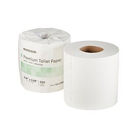 McKesson Toilet Paper - 2-Ply, Premium, 500 Sheets, 4 in x 4 1/2 in