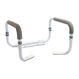 McKesson Toilet Safety Rail, Steel - White, 16.5 in to 19.5 in Adjustable Width
