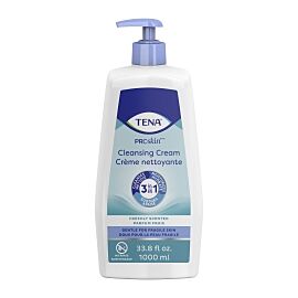 Tena Body Wash Cleansing Cream, Alcohol-Free, 3-in-1 Formula, Scented, 1,000 mL Pump Bottle
