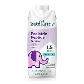 Kate Farms Pediatric Peptide 1.5 Oral & Tube Feeding Formula Vanilla 8.5 oz