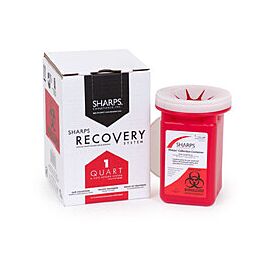 Sharps Recovery System 1 Quart Mailback Sharps Container 10100-012 NonSterile 1 Each