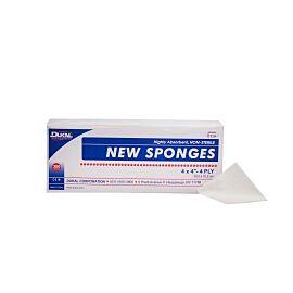 Dukal NonSterile Nonwoven Sponge, 4 x 4 Inch