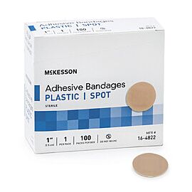 McKesson Adhesive Spot Bandage - Sterile Plastic Bandage for Cuts and Scrapes