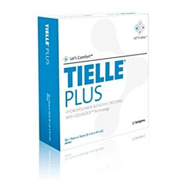 Tielle Plus Adhesive with Border Foam Dressing, 5-7/8 x 5-7/8 Inch