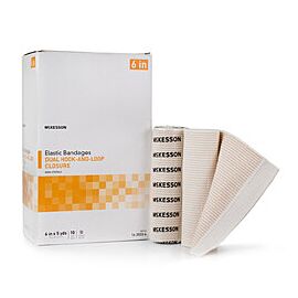 McKesson Elastic Bandage - Standard Compression, Double Hook and Loop Closure