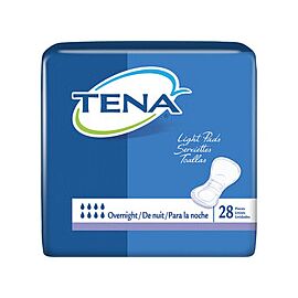 TENA Light Bladder Control Pads, Overnight Absorbency - Unisex, One Size Fits Most, Disposable, 16 in L