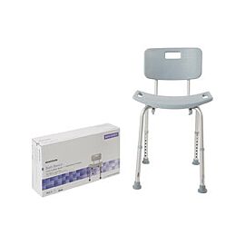 McKesson Bath Bench with Removable Back, Aluminum Frame - 19 1/4 in Width