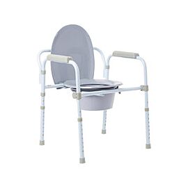 McKesson Steel Folding Commode Chair, 17 to 23 Inch Height