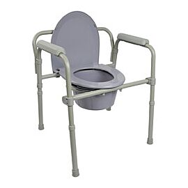 McKesson 3-in-1 Bedside Commode, Raised Toilet Seat, Safety Frame