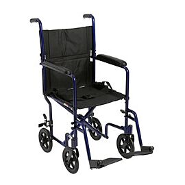 McKesson Lightweight Transport Chair- Swing-Away Footrest, Folded Back