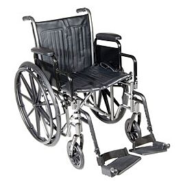 McKesson Wheelchair with Swing-Away Footrests and Detachable Desk Arms