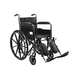 McKesson Wheelchair with Swing-Away Elevating Footrests - Folding, 18 in Seat Width