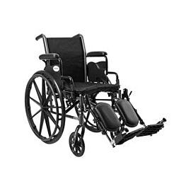 McKesson Wheelchair with Swing-Away Elevating Legrests and Detachable, Flip-Back Desk Arms - Lightweight