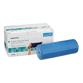 McKesson Exercise Resistance Band, Blue, 5 Inch x 6 Yard, Heavy Resistance