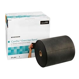 McKesson Exercise Resistance Band, Black, 5 Inch x 25 Yard, X-Heavy Resistance