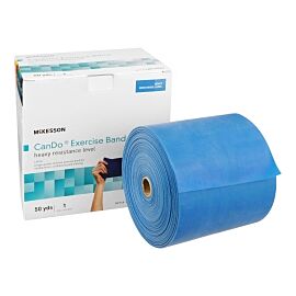 McKesson Exercise Resistance Band, Blue, 5 Inch x 50 Yard, Heavy Resistance