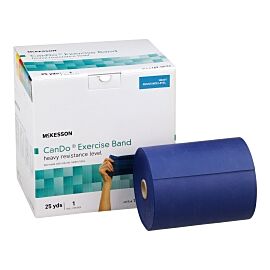 McKesson Exercise Resistance Band, Blue, 5 Inch x 25 Yard, Heavy Resistance