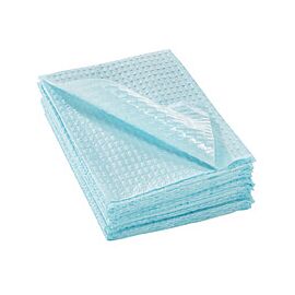 McKesson Procedure Towels, Deluxe 2-Ply, Polyback, Waffle Embossed - Blue, 13 in x 18 in