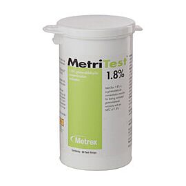 MetriTest Glutaraldehyde Concentration Indicator Test Strips, 1.8%