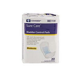 Sure Care Bladder Control Pads, Moderate Absorbency - Unisex, Disposable, 4 in x 10 3/4 in