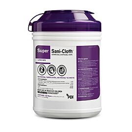 Super Sani-Cloth Germicidal Disposable Wipes - Large, 6 in x 6.75 in