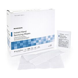 McKesson Hand Sanitizing Wipes - Individual Packets, 6 in x 6.7 in