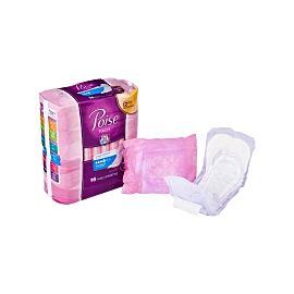 Poise Bladder Control Pads, Adult Women, Moderate Absorbency, Disposable, 12.4" Length