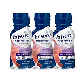 Ensure High Protein Strawberry Oral Supplement, 8 oz. Bottle