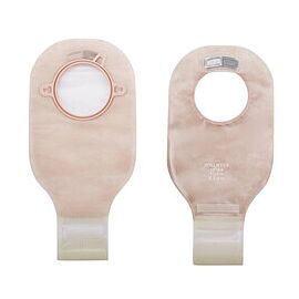 New Image Colostomy Pouch, Drainable - 2-Piece System, 1 Sided Panel, Transparent, 12"L