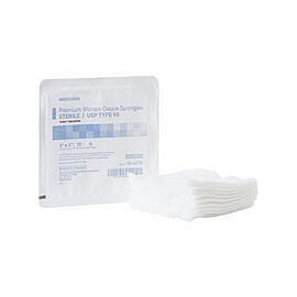 McKesson Gauze Sponges, Type VII - 16-Ply, Sterile, Woven, 4 in x 4 in