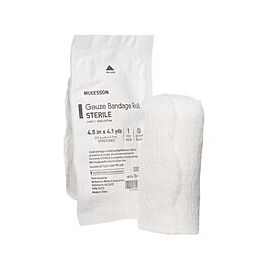 McKesson Gauze Bandage Roll - Sterile, 6-Ply Fluff Woven Cotton