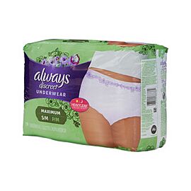 Always Discreet Women's Protective Underwear for Bladder Leaks, Maximum Absorbency