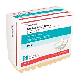 Wings Plus Quilted Heavy Absorbency Incontinence Brief, Extra Large
