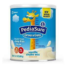 PediaSure Grow & Gain Shake Mix Vanilla Pediatric Oral Supplement, 14.1 oz. Can