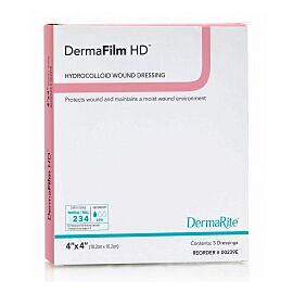 DermaFilm HD Hydrocolloid Dressing, 4 x 4 Inch