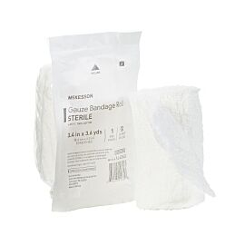 McKesson Sterile Fluff Bandage Roll, 3-2/5 Inch x 3-3/5 Yard