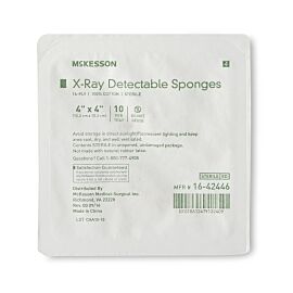 McKesson Sterile x-Ray Detectable Gauze Sponge, 4 x 4 Inch