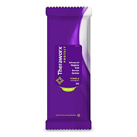 Theraworx Protect Advanced Hygiene Barrier System Rinse-Free Bath Washcloth Wipe Soft Pack Lavender Scent
