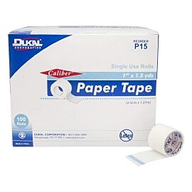 Caliber Paper Medical Tape, 1 inch x 1-1/2 Yard, White