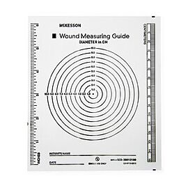 McKesson Wound Measuring Guide - Plastic Sheet Circle Ruler, 5 in x 7 in