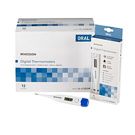 McKesson Digital Thermometers - Oral, Handheld, Blue, 30 sec Response