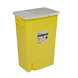 SharpSafety Chemotherapy Waste Container, Horizontal Entry - Yellow, 18 gal