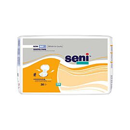 Seni Incontinence Pads, Shaped, Moderate Absorbency - Unisex, One Size Fits Most, 25 in L