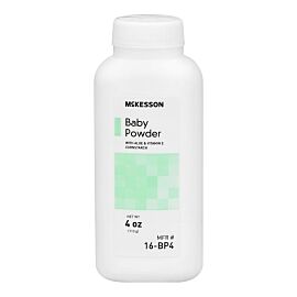 McKesson Baby Aloe and Vitamin E Cornstarch Powder, 4 oz Shaker Bottle